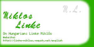 miklos linke business card
